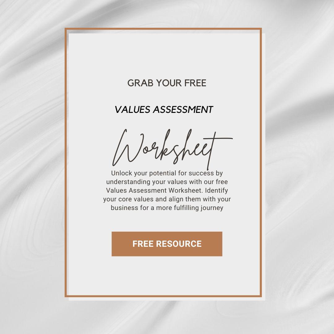 Values Assessment Worksheet ⋆ The Unicorn Beauty Depot